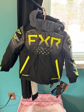 FXR Kids' Black & Neon Yellow Insulated Puffer Jacket